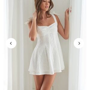 Abby Gingham Bow Strap Mini Dress